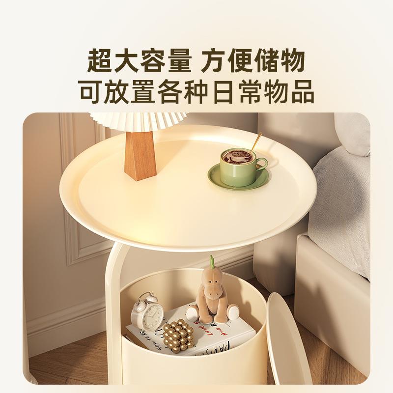 床头柜替代神器家用卧室床头置物架小型收纳柜奶油风沙发边几边柜