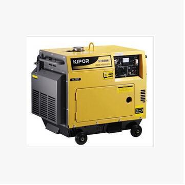 单相单缸、四冲程、风冷通用柴油发电机K6500T静音型220V