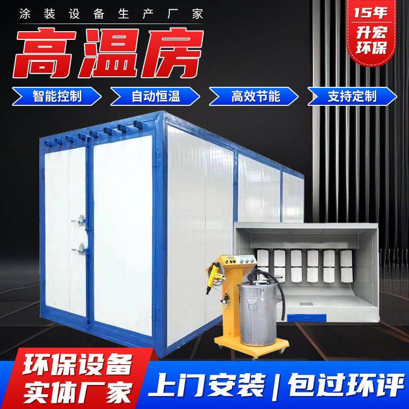 高温烤漆房固化炉全套静电喷塑设备家具烘干房工业高温房烤漆房