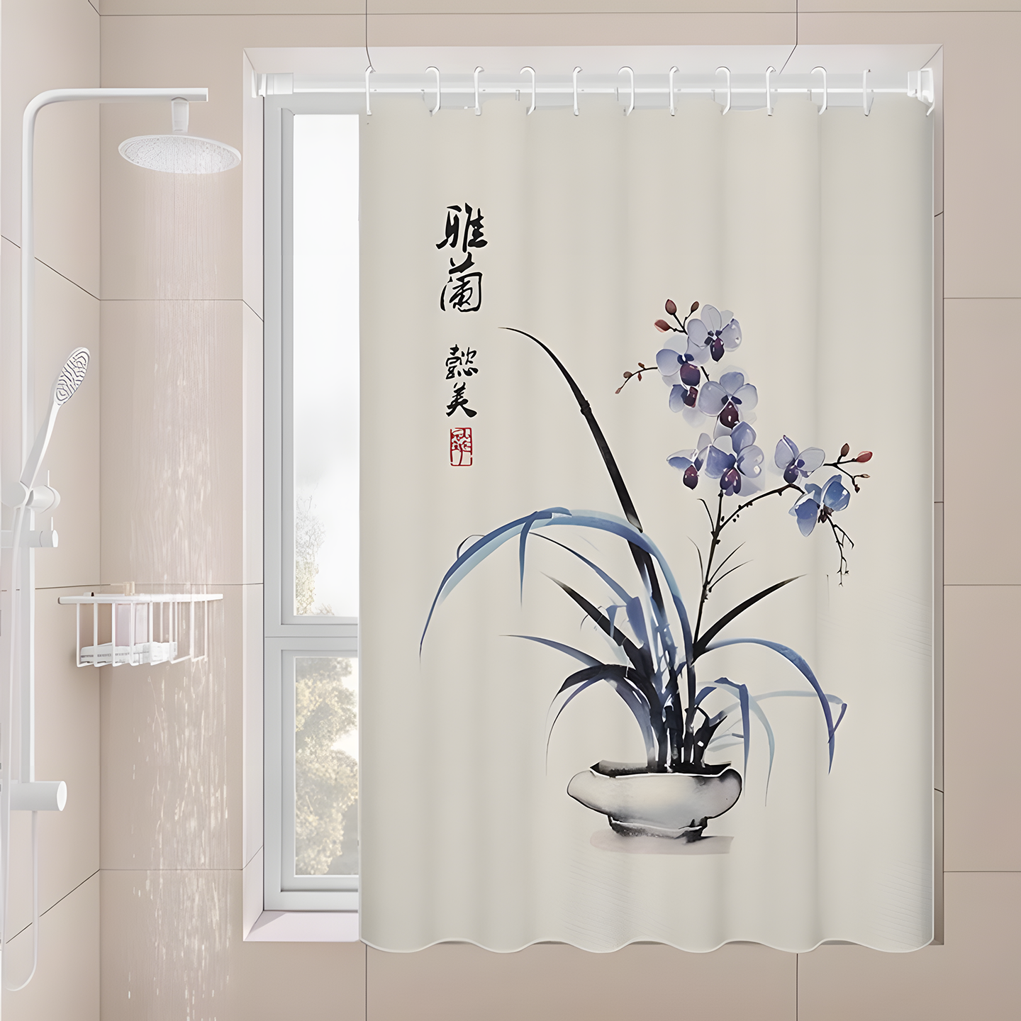 小窗户卫生间短款窗帘厕所浴室洗澡间免打孔防窥防水防走光遮挡帘