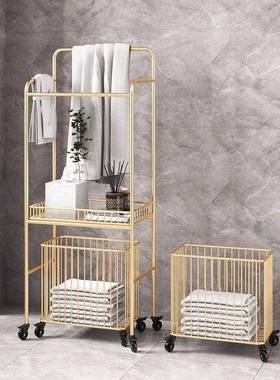 轻奢浴室YZP落毛巾地架家用洗手间洗台多层置物架网漱红生间浴卫