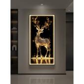 福鹿生财进门玄关饰装 画户走轻LYSJ2023奢廊过道壁画灯高档大气入