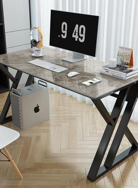 简约岩板桌经济型学写生桌RKW字台家用书台式办公桌电脑双人窄桌