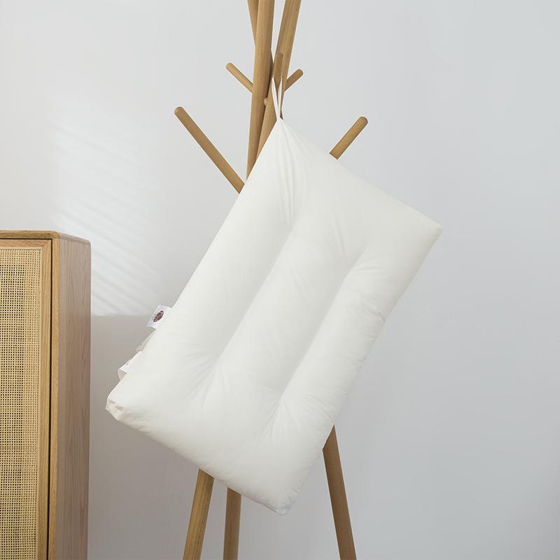 6S全棉店民水0洗枕芯枕头低枕白色学生家用矮无品牌/枕宿羽酒丝绒