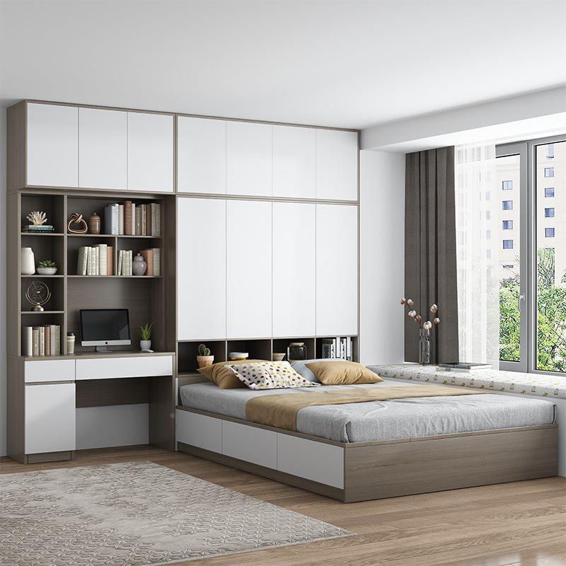 柜榻榻米一衣床体小户型省间E105#多功能卧空室储物带书桌踏踏米