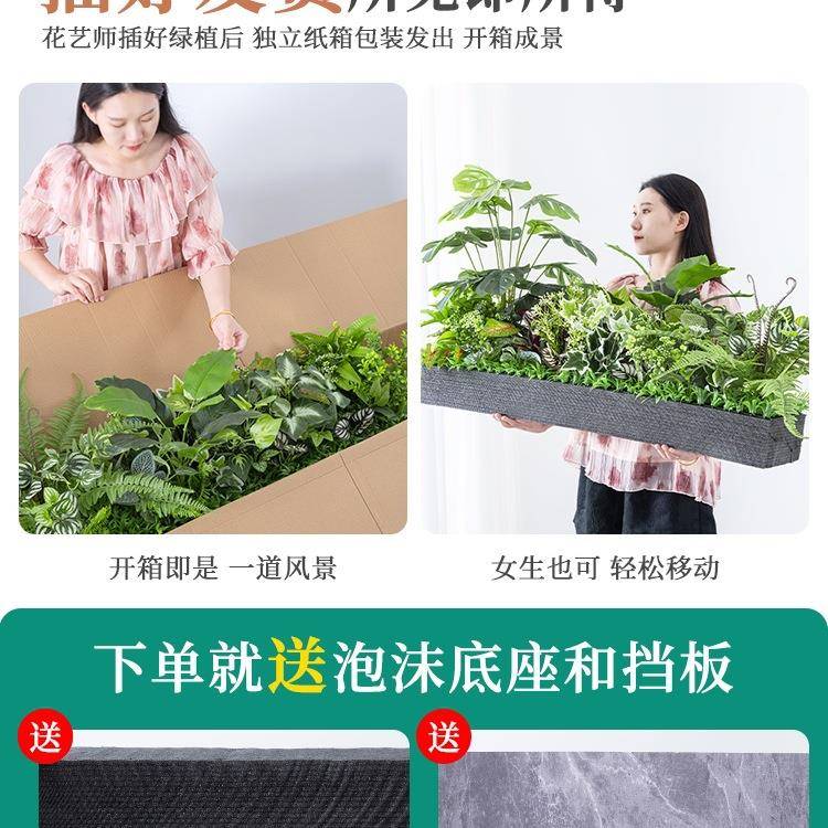植造绿景组合花摆设热带植物断花槽箱仿生隔假花TDF室内景观装饰