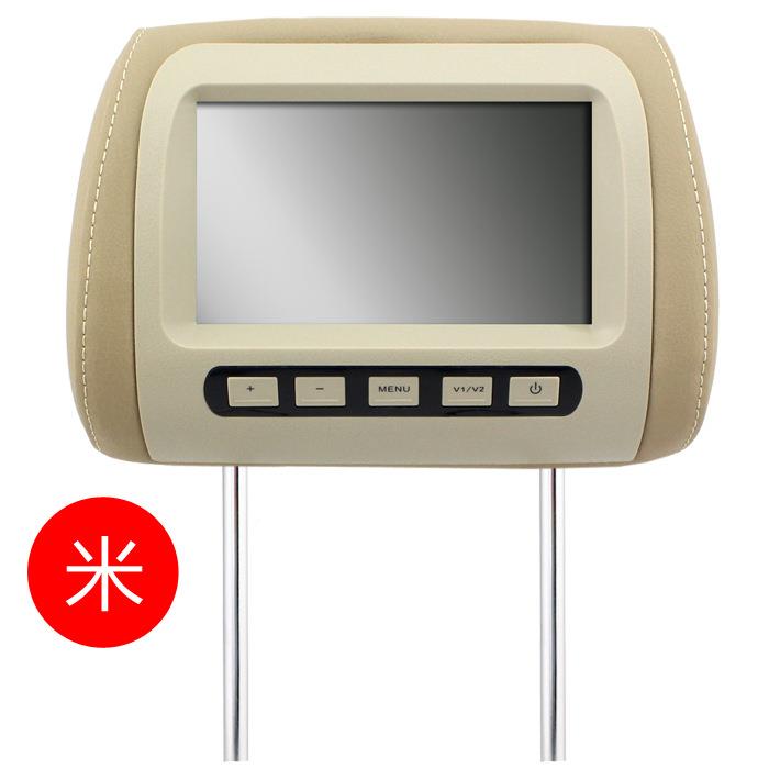 车载头枕AV显示器7寸枕汽车显屏头示枕示显器座椅靠枕高头15058清