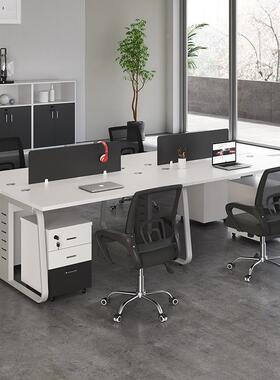 办公桌-4四6人员工位简约2风现代屏ZG-80847卡座工作位六职员办公