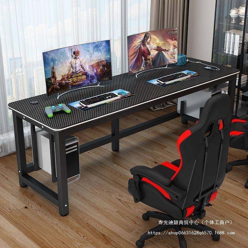 电竞桌用办公桌双UER人悬挂式主机架可移动电托脑桌家带轮学习桌