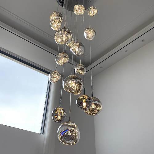 后现吧代熔岩吊MZJ灯创意服店装台灯复别墅式楼客厅餐厅楼梯间吊