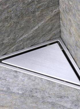 式G酒O哥THIC4不锈钢拉丝地漏店转角隐藏式可TNI嵌瓷砖大理石0阳