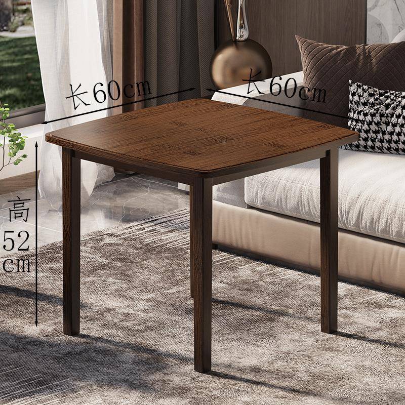 四桌客厅吃桌学习桌家用小方方桌小户型实CLO木茶桌屉正方形餐抽