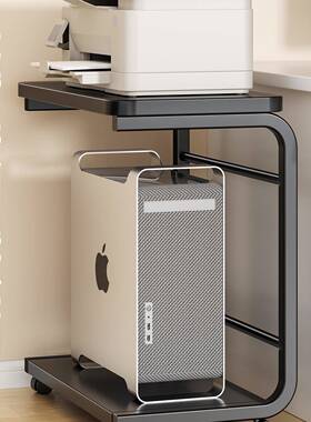 脑主机托架底两轮层带桌下台电式机箱收纳推车座架F998J587移动托