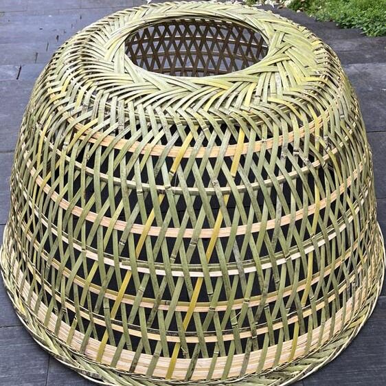 竹编手工大竹罩宠物罩大鱼罩大灯罩家用道具手工特厚编织鸡笼竹笼