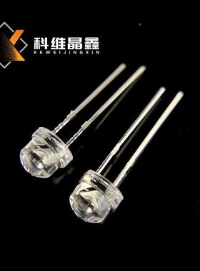 F5草黄帽灯珠红光光led5金线亮mm圆头红色晶元14mil芯片超UPF高黄