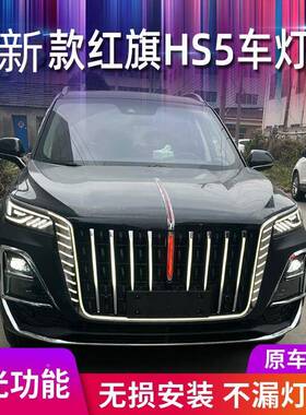 23-25款红旗无品牌/世S5大U灯包盛旗迹围中网瀑布H龙须灯LED流光