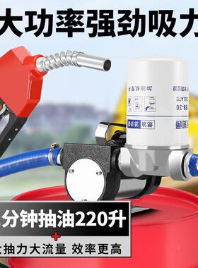 2油电动抽油泵反转HJA12v4正v220v伏自吸泵柴油加机计量自封加油