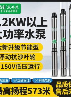 青蛙深泵202V高扬程不QLM锈钢井深井泵用多级潜水泵家用井水农抽