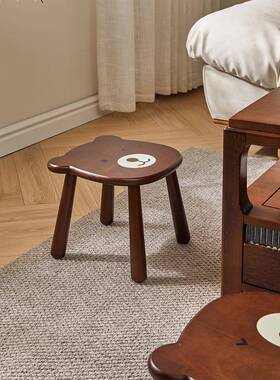 fc实木板动物卡通矮凳几小子家F776JT5J用小凳客厅茶木凳沙发凳凳