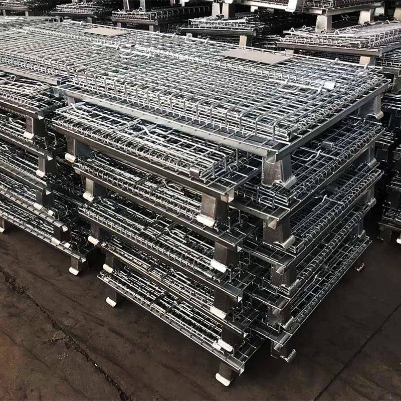 B系10*00800*840mVVNm铁丝笼重型可动货架铁移筐加轮折列叠式仓储