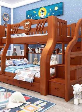 精冠木下床子母床上铺床铺二层儿53401童下双层床家用成人实上床