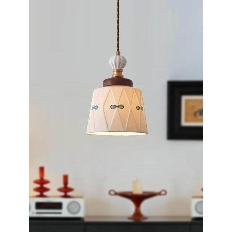 式中古卧室床头小吊灯美式复古铜陶瓷餐全厅71945玄法吧台关吊线,家装灯饰光源,智能吊灯,淘宝优惠券,粉丝福利购,淘宝优惠卷