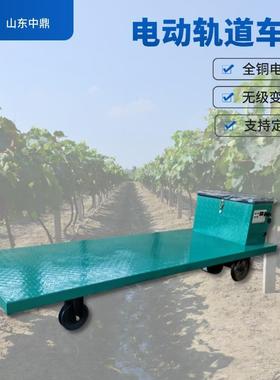 轮搬运车拖车轻便葡01689向萄园小板车万农用电手推车平动板双轨