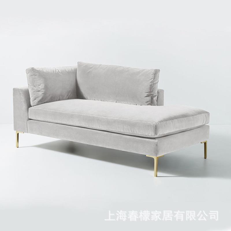 简约艺墨KGJ绿色奢贵轻妃躺椅美人榻懒布人发床沙榻小户型阳台休