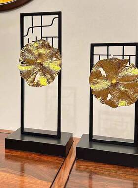 新中式金属艺术工品摆件客电视柜艺酒店样板家房068居桌面软装厅