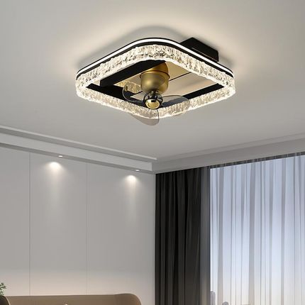 2025新款风扇灯吊扇灯意式轻奢隐形一体led客厅主灯吸顶中山灯具