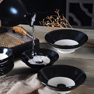 粗陶饭碗复古酒碗小瓷碗土碗仿古水浒道具酒碗粗陶扣肉蒸碗摔酒碗