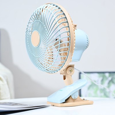 家用摇头扇办公室学生宿舍床头加挂台式小电风扇静音迷你小型夹扇