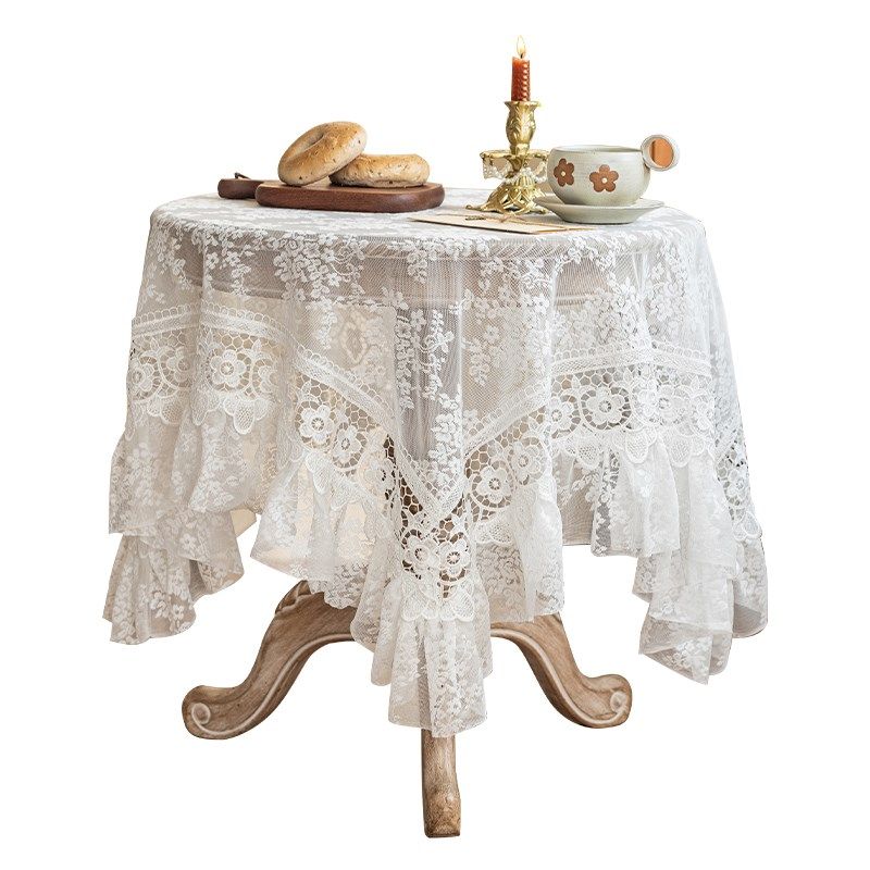 高级感法式复古蕾丝桌布圆形长方形餐桌茶几台布轻奢ins文艺盖巾,居家布艺,桌布,淘宝优惠券,粉丝福利购,淘宝优惠卷