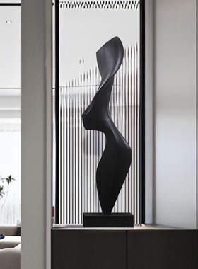 玄关雕塑摆件家居客厅创意抽象玻璃钢艺术品酒店大堂楼梯过道装饰