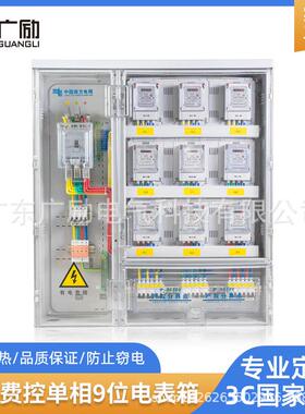 南方电网21款费控南网单相9位表塑料电表箱透明配电箱电量计量箱