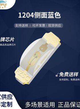 粉紫工厂直销3210led灯珠贴片式1204侧面蓝色  LED贴片发光二级管