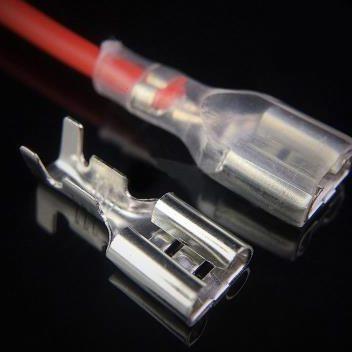 混装2.8/4.8/6.3插簧插片护套各20套对接冷压接线端子电线连接器