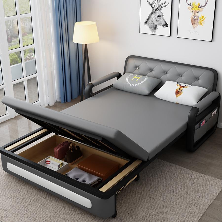 沙发床可折叠两用单人小户型1米网红猫抓布简易阳台1.5双人沙发床