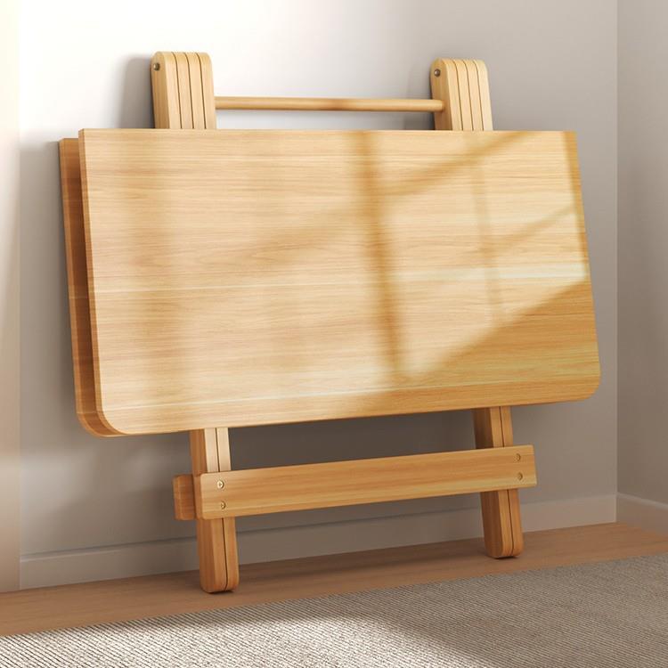 实木折叠桌子长方形餐桌家用小户型简易正方形可吃饭四方桌出租屋