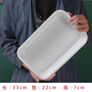 16英寸加厚双耳大烤箱用大烤盘烤箱用陶瓷特大号长方形深口大盘子