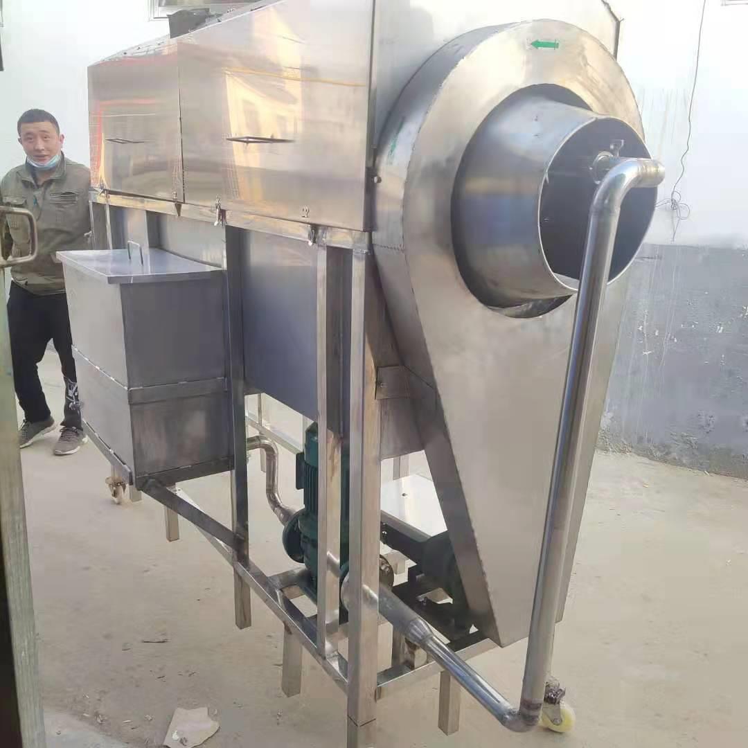 大型休食闲品软包装袋去污油去OCZ洗机 清滚筒式水果切片高压清洗