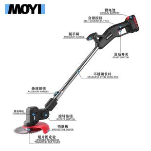 功能小型家用手持锂电草机充电锄草神器 电动割草机 多FSA电锂打