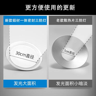 led三7超防飞碟工矿灯e2RNX螺口仓库防尘灯工厂灯 亮天棚 防水低