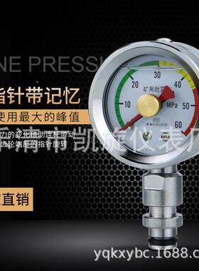 采矿用压力表BZY60 综耐震压力表双针8MPa 0KJBZY6010 ND10