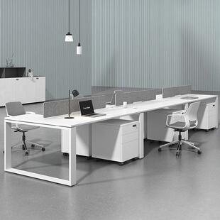 组合办简工约现代YQ-20220办公桌4人位设桌计师公室屏风员6人职员