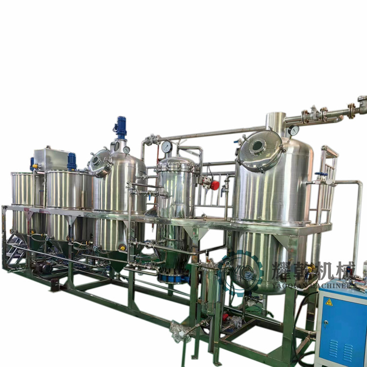 小型茶子油生产线 一吨精炼机组厂家 全套核桃胡麻榨油精炼设备