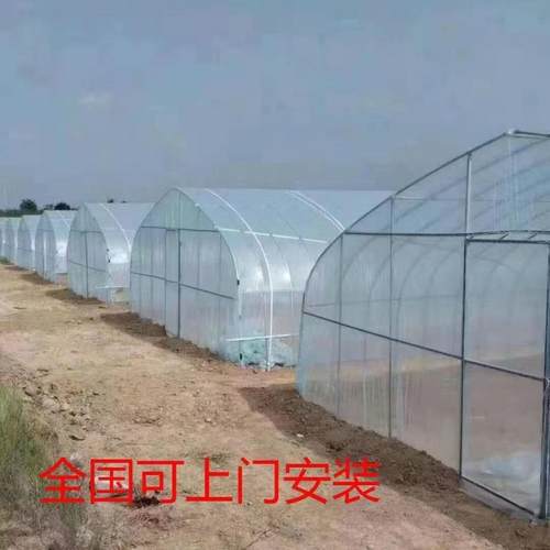 温室钢架大棚骨架种植拱棚养殖棚冷暖连体栋棚镀锌圆椭圆管全整套