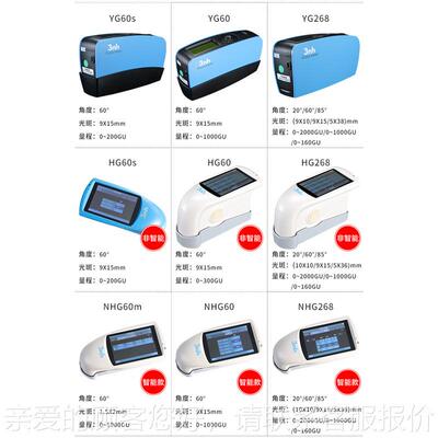 3nNHG268/Nh光泽度仪HG6S/0M/NHG268材表面石亮度计油漆光度测试