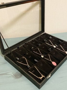 粗手链长珍珠项链展示架大容量吊坠耳钉耳环玉佩收纳盒发簪收藏盒