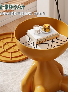 简约创意设计网红客厅玄关摆件家用小平头装饰摆件床边收纳置物架